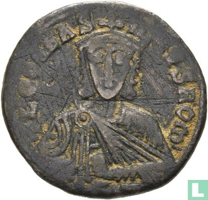 Empire byzantin AE Follis, Léon VI, Constantinople 886-912 ap. J.-C. - Image 1