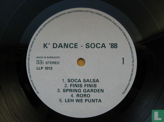 K'Dance-Soca '88 - Afbeelding 3