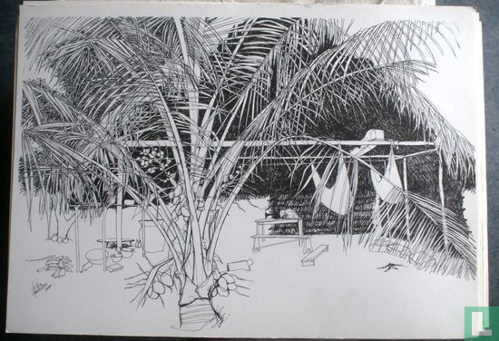 Hangmatten onder palmboom