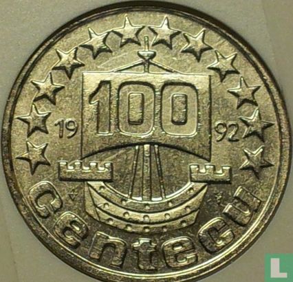 Nederland 100 centecu 1992 - Image 1