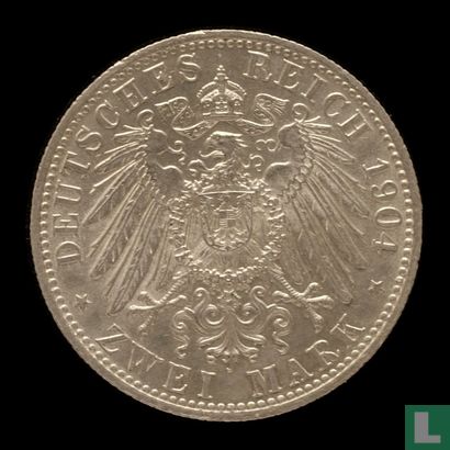 Beieren 2 mark 1904 - Afbeelding 1