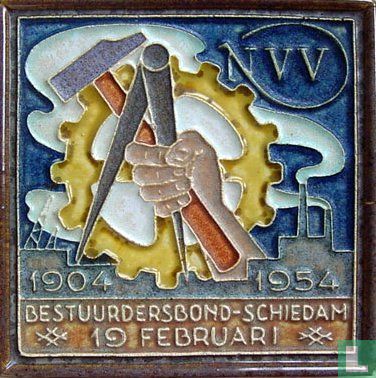 NVV 1904 - 1954  19 Februari  Bestuurdersbond-Schiedam