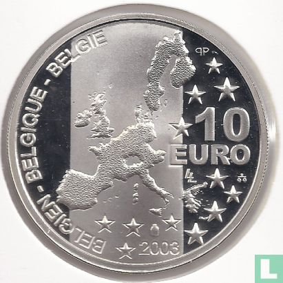 Belgium 10 euro 2003 (PROOF) "100th anniversary of the birth of Georges Simenon" - Image 1