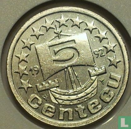 Nederland 5 centecu 1992 - Afbeelding 1