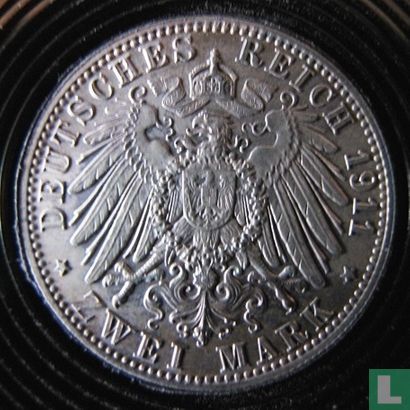 Bavaria 2 mark 1911 "90th birthday of Prince regent Luitpold" - Image 1