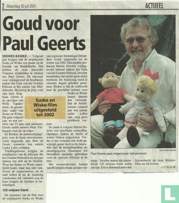 Suske en Wiske: Goud voor Paul Geerts