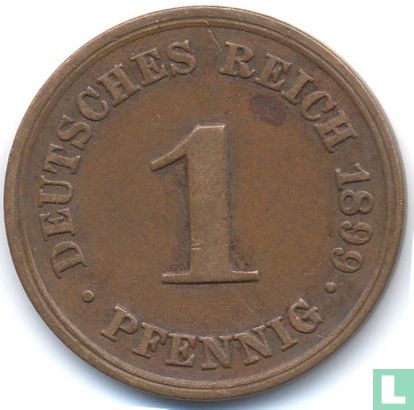 German Empire 1 pfennig 1899 (D) - Image 1