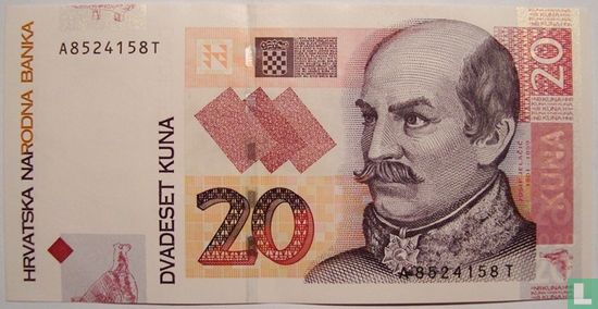 Kroatië 20 Kuna  - Afbeelding 1