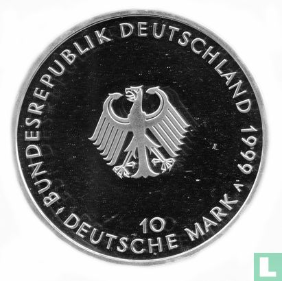 Duitsland 10 mark 1999 (PROOF - A) "50th anniversary Bundesrepublik Constitution" - Afbeelding 1