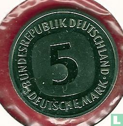 Germany 5 mark 1976 (PROOF - J) - Image 2