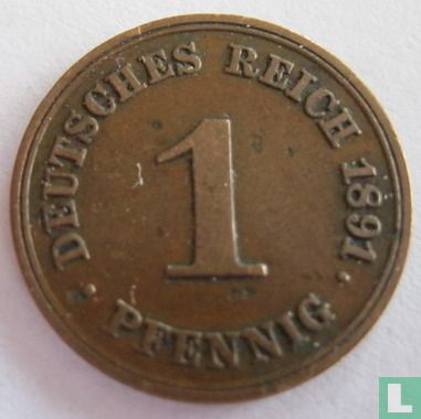 Deutsches Reich 1 Pfennig 1891 (E) - Bild 1