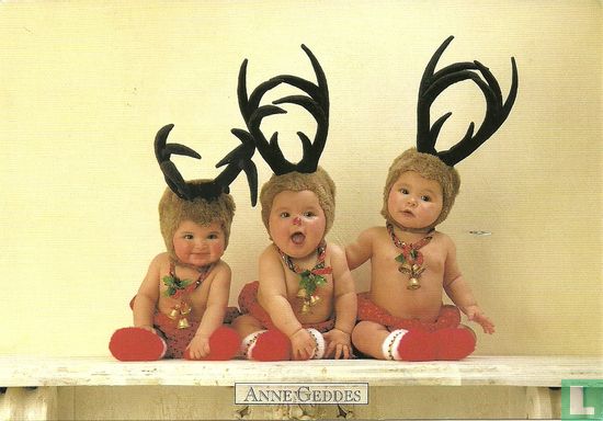 Anne Geddes: 3 Reindeers #1