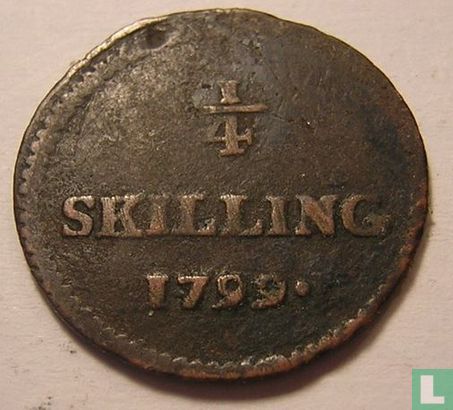 Sweden ¼ skilling 1799 - Image 1