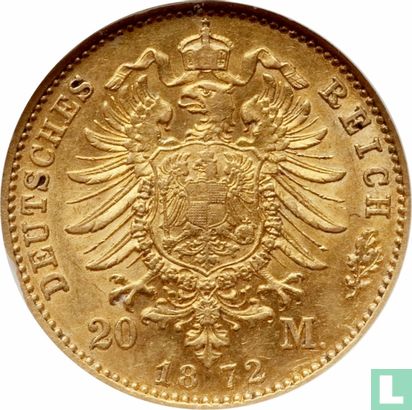 Pruisen 20 mark 1872 (C) - Afbeelding 1