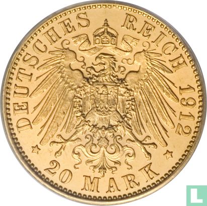 Pruisen 20 mark 1912 (J) - Afbeelding 1