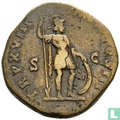 Marcus Aurelius 161-180, AE Sestertius Rome 165 - Afbeelding 2