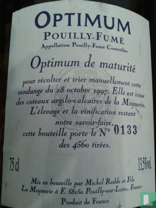 Optimum, Pouilly Fumé, 1997 - Image 3