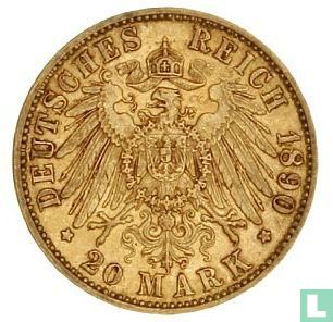 Pruisen 20 mark 1890 - Afbeelding 1