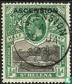 Stamp of St. Helena with overprint
