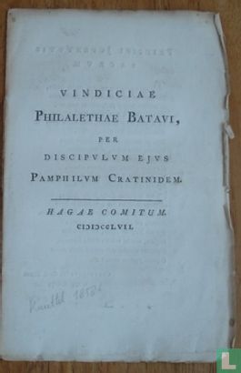 Vindiciae Philalethae Batavi - Image 1