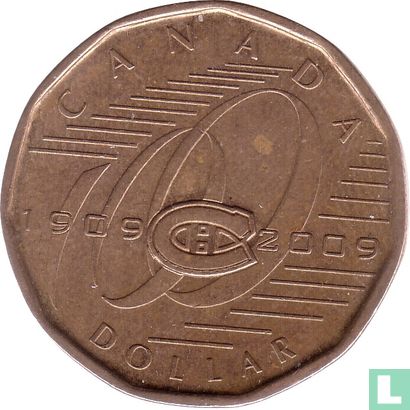 Canada 1 dollar 2009 "100th anniversary Montreal Canadiens hockey team" - Afbeelding 1