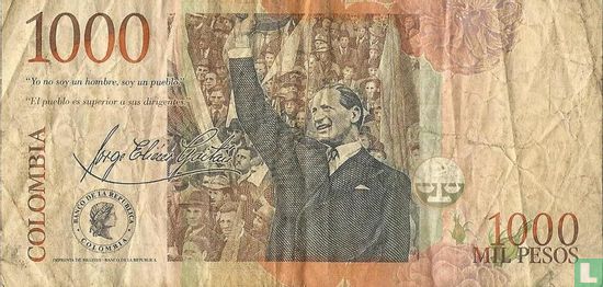 Kolumbien 1.000 Pesos 2001 (P450a) - Bild 2