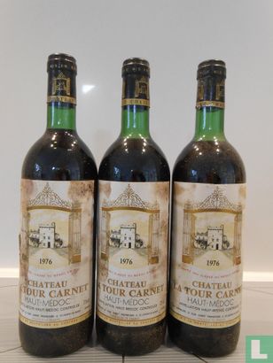 3 flessen Château La Tour Carnet 1976