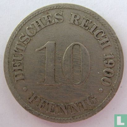 German Empire 10 pfennig 1900 (D) - Image 1