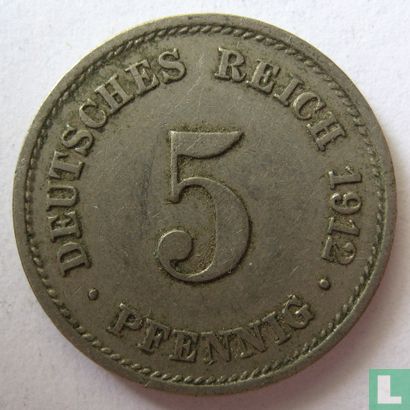 German Empire 5 pfennig 1912 (G) - Image 1