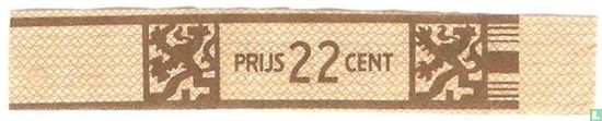 Prijs 22 cent - (Achterop: Agio Sigarenfabriek N.V. Duizel) - Bild 1