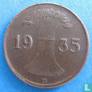 Duitse Rijk 1 reichspfennig 1935 (D) - Afbeelding 1