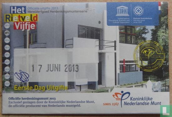 Netherlands 5 euro 2013 (coincard - first day issue) "Rietveld Schröder House" - Image 2