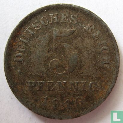 German Empire 5 pfennig 1916 (E) - Image 1