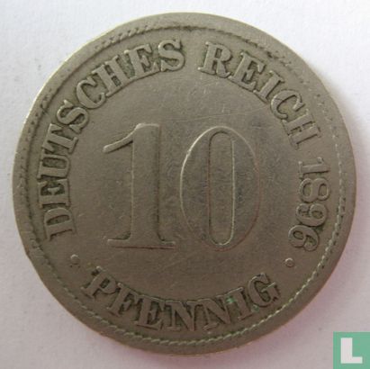 Empire allemand 10 pfennig 1896 (F) - Image 1