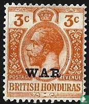 George V, opdruk "WAR"