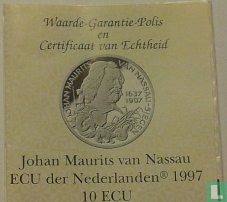 Nederland 10 ecu 1997 "Johan Maurits van Nassau" - Afbeelding 3
