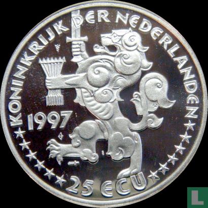 Nederland 25 ecu 1997 "300 jaar Nederland-Rusland" - Image 1