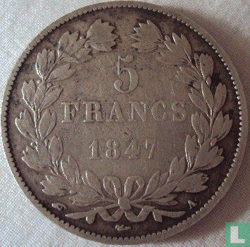 France 5 francs 1847 (A) - Image 1