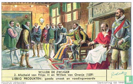 Afscheid van Filips II en Willem van Oranje (1559)