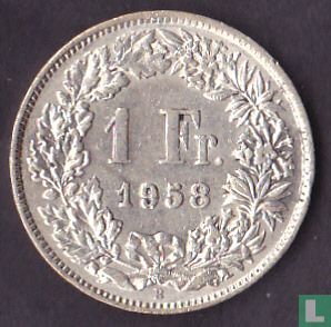 Zwitserland 1 franc 1958 - Afbeelding 1