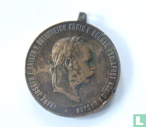Penning/medal, Austrian, 1873, War Medal - Afbeelding 1