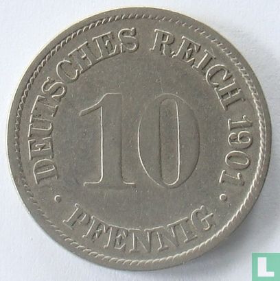 Duitse Rijk 10 pfennig 1901 (G) - Afbeelding 1