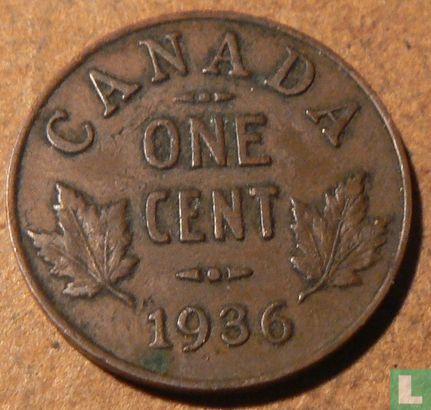 Canada 1 cent 1936 (without dot) - Image 1