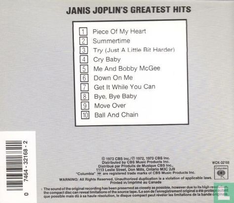 Janis Joplin's Greatest Hits - Image 2