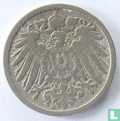 Empire allemand 5 pfennig 1897 (D) - Image 2