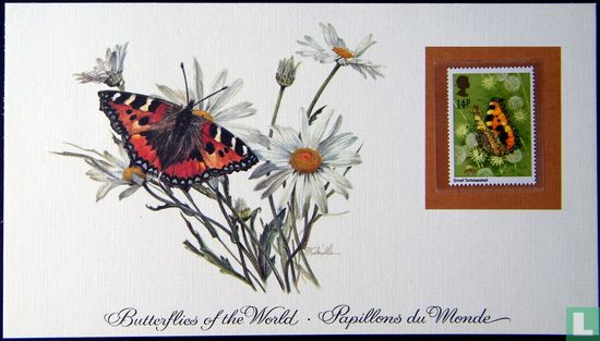 Vlinderkaart met postzegel - Afbeelding 1