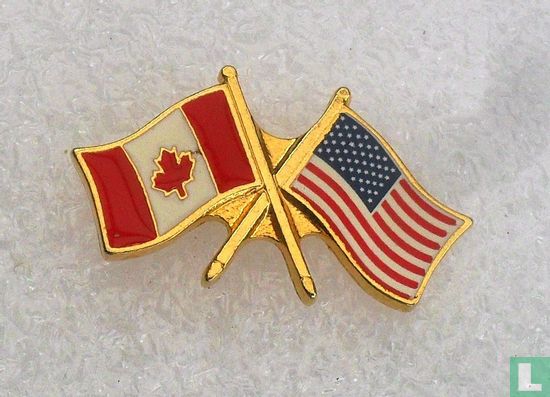 Vlaggen Canada-Verenigde Staten - Afbeelding 1