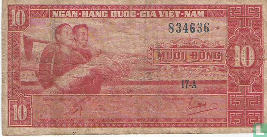Zuid Vietnam 10 dong 1963 - Afbeelding 1