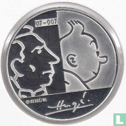 België 20 euro 2007 (PROOF) "100th anniversary of the birth of Georges Remi alias Hergé" - Afbeelding 2