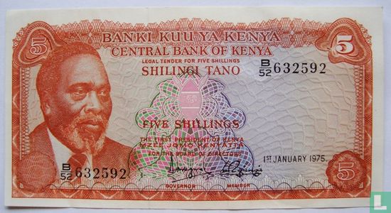 Kenya 5 shillings 1975 p-11b - Image 1